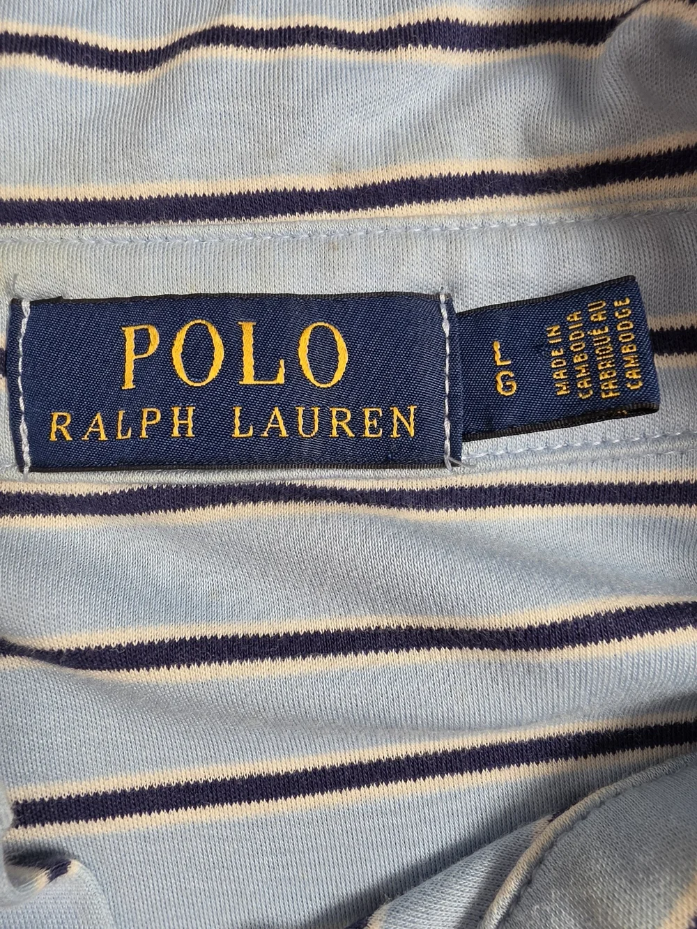 Bundle Of 4 Polo by Ralph Lauren Mens Blue Solid, Striped Cotton Polo Shirts
